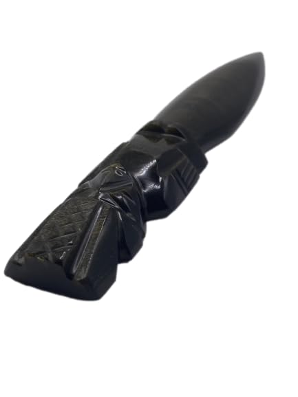 Amazon.co.jp: 7.8インチ ブラック 黒曜石 レターオープナー、研磨と